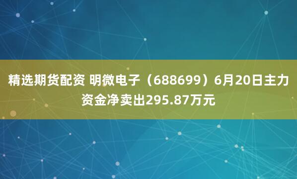 精选期货配资 明微电子（688699）6月20日主力资金净卖出295.87万元